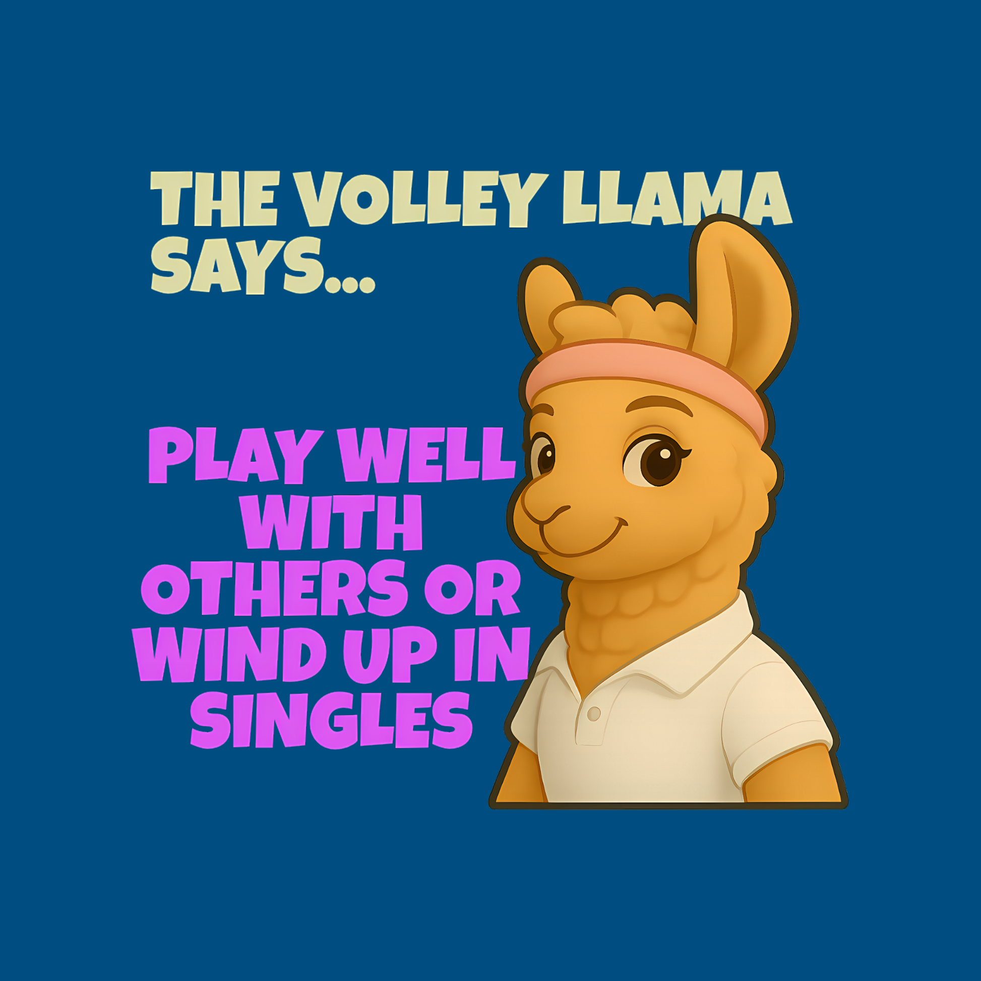 Volley Llama - Play Well - Women's Relaxed Tee