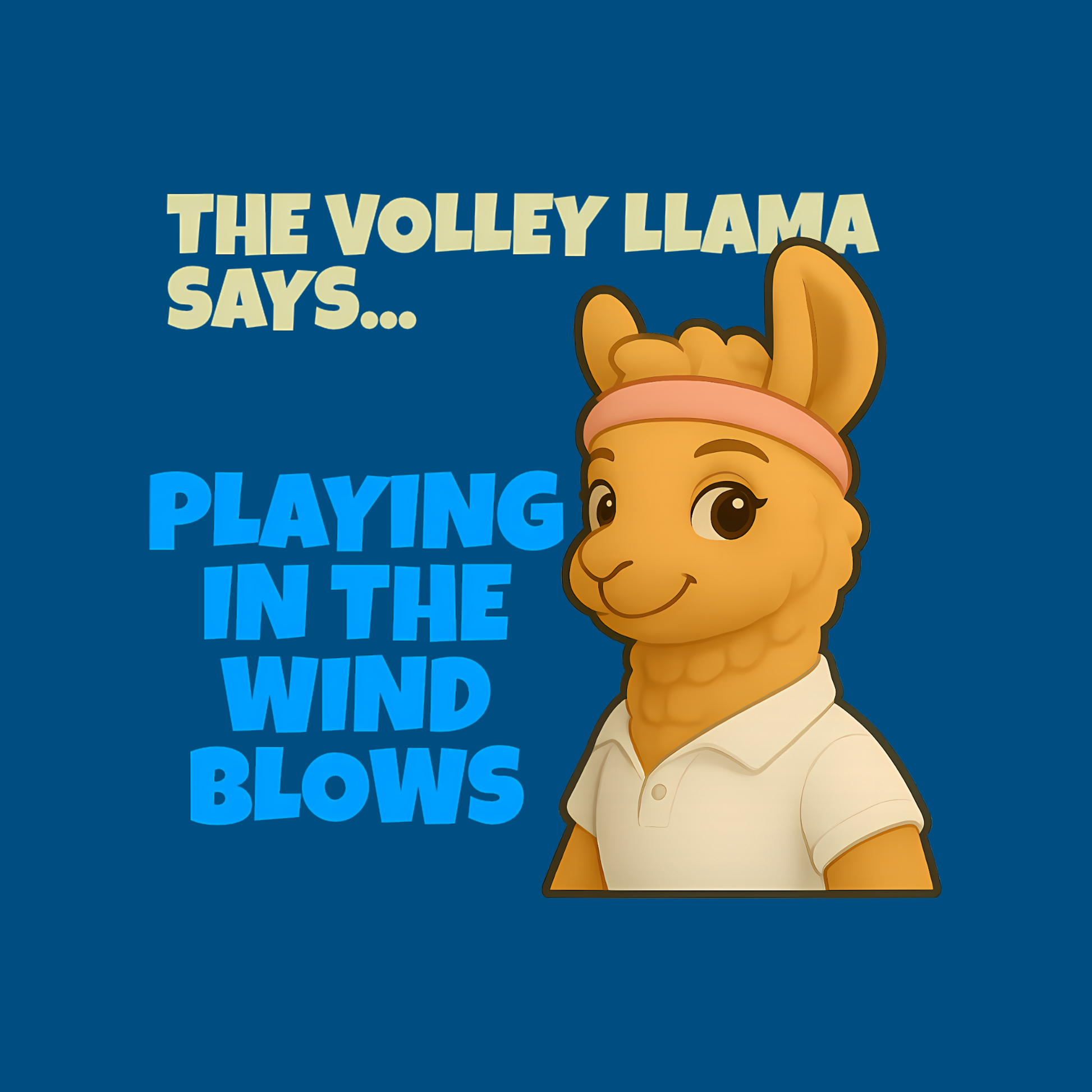 Volley Llama - Playing In The Wind - Women's Relaxed Tee